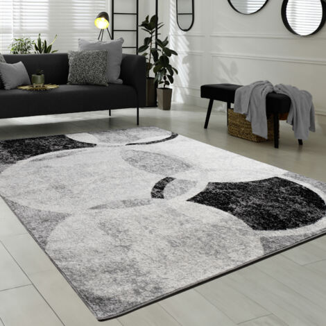 Paco Home Tappeto Di Design Per Salotto Motivo A Cerchio Grigio Crema Prezzo Eccezionale 80x150 cm (1/5)