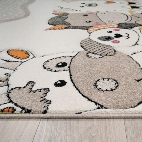 Paco Home Tappeto Per Bambini Per Cameretta Con Divertenti Animali Della  Fattoria Taglio Sagomato Beige Grigio, Dimensione:80x150 cm : :  Prima infanzia