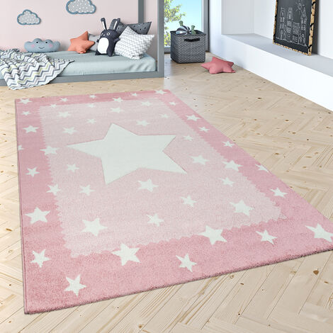 Paco Home Tappeto Bambini Cameretta Colori Pastello Moderni Motivi Graziosi  Effetto 3D 80x150 cm, Pink