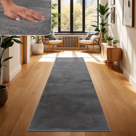 Paco Home Tappeto per Soggiorno in Finta Pelliccia Peluche Alto Pelo Morbido 60x90 cm, Antracite