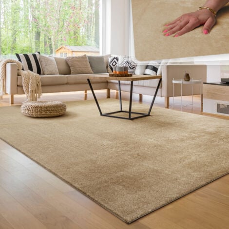 Tappeto ovale Cosima in lana beige Ø 160 x 230 cm