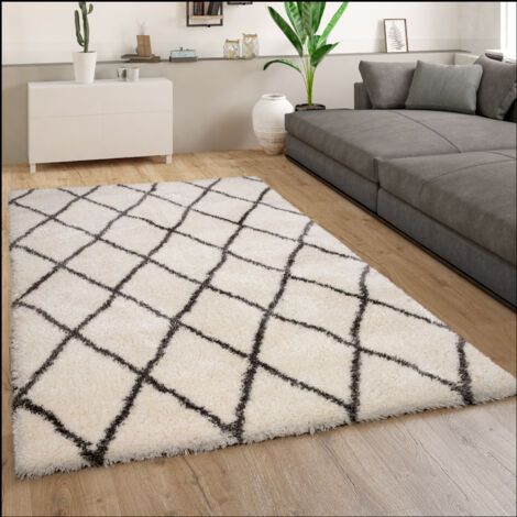 Paco Home Tappeto Salotto Pelo Lungo Morbida Finta Pelliccia Di Coniglio  Sabbia Crema 60x90 cm