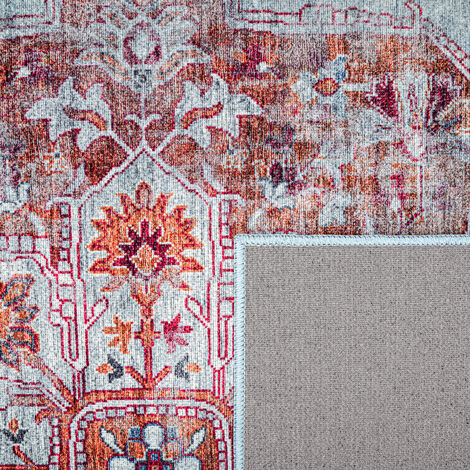 Paco Home Tappeto Salotto Moderno Soggiorno Tessuto Liscio Moderno Persiano  Motivo Lavabile 60x100 cm, Turchese