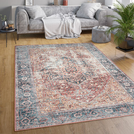 Paco Home - Tappeto Salotto Moderno soggiorno tessuto Liscio Moderno Persiano motivo lavabile 120x160 cm, Grigio 3