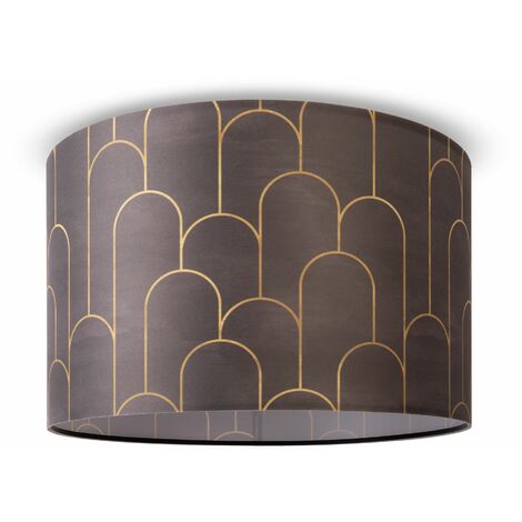 Paco Home Lampada A Plafone Soggiorno Sospensione Tavolo Paralume Tessuto Moderno Astratto Design 5 (Ø45,5 cm), Plafoniera - Nero