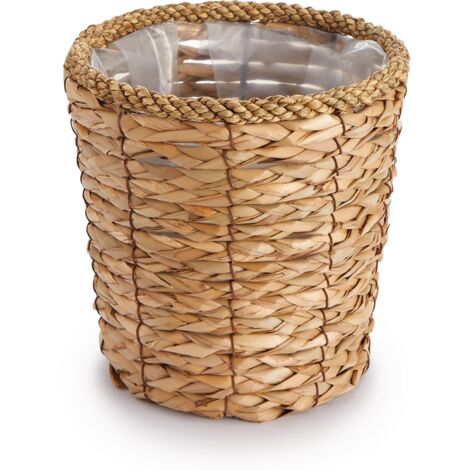 Paco Home Maceta Sobretiesto Grande Jardinera Interior Tiesto Juego Cesto Madera trenzada Natura, 4pcs Set / Design 9
