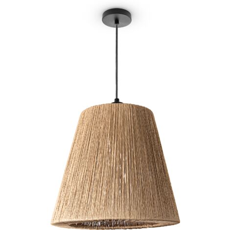 Paco Home Sospensione Soggiorno Boho Lampade A Cesto Rattan Beige (Ø38 cm), Luce a sospensione - Tipo 5