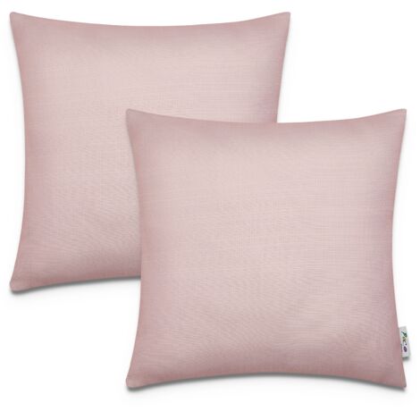 Paco Home Juego 2 Fundas Cojín 45x45 Decorativo Rayas Interior Exterior Decoración 2pcs-Set, Rosa