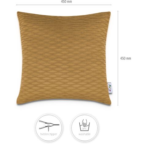 Paco Home Lote De 2 Cojines Decorativos Funda De Cojín Cojines Decorativos Para Sofá Salón 2pcs-Set, Crema