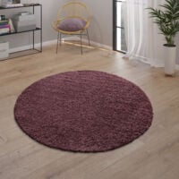 Paco Home Tappeto Salotto Pelo Lungo Rotondo Moderno Shaggy Pelo