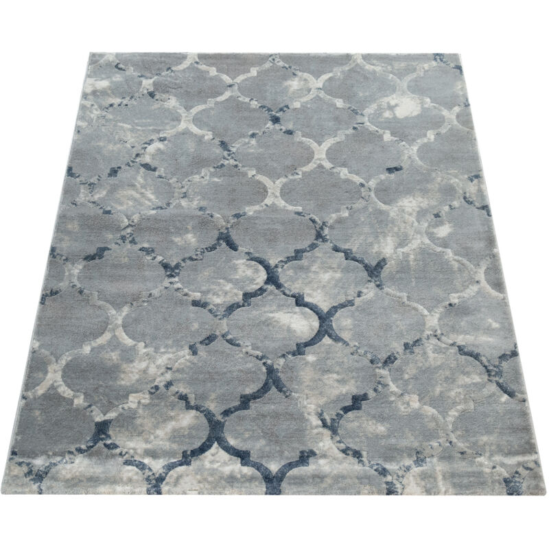 Paco Home Alfombra Pelo Corto Moderna Diseño Marroquí Gris 60x100 cm