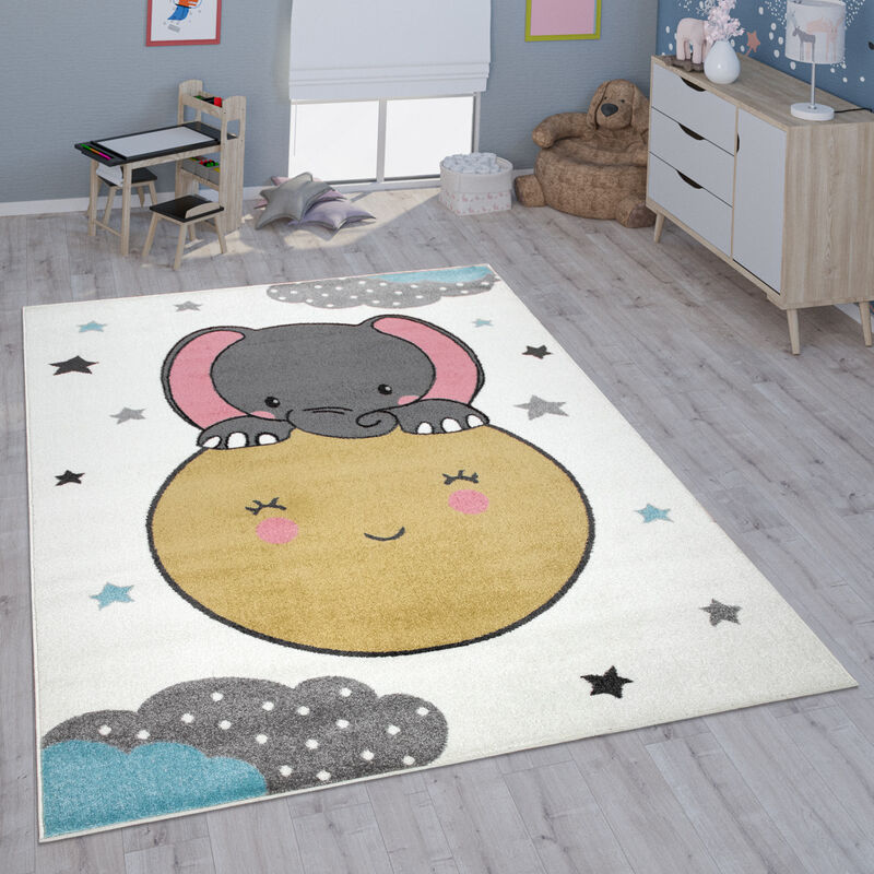 Paco Home Alfombra infantil habitación niña varios estampados y tamaños tamaño80x150 cm colorcrema 2 80x150