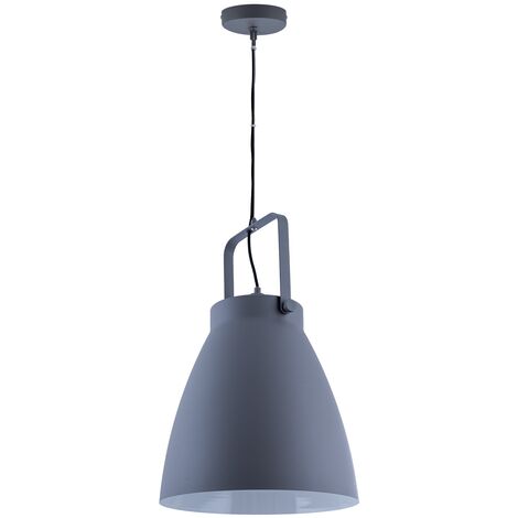 Paco Home Luminaria Pie Moderna Salón Luminaria Suspensión Diseño Focos E27 Gris-Blanco, Lámpara colgante (1/4)