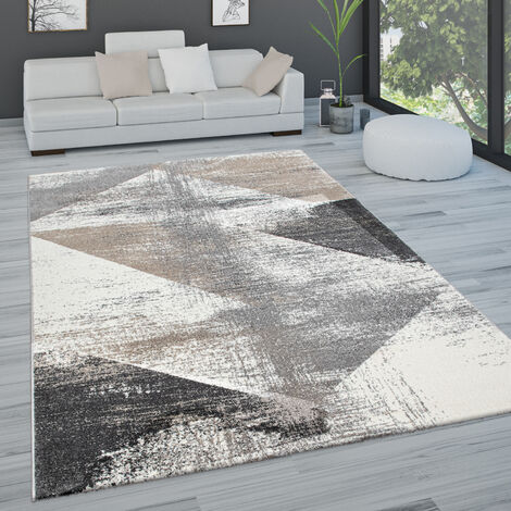 Paco Home Alfombra salón pelo corto vintage pastel motivos abstractos distintos estilos Gris, 240x340 cm (1/4)