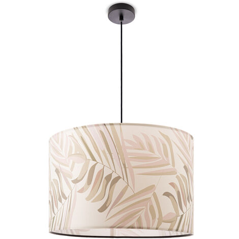 Paco Home Lámpara Techo Salón Comedor Suspensión Flores Palmeras Decoración E27 Lámpara colgante - Negro, Diseño 2 (Ø45,5 cm)