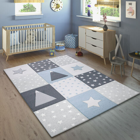 Paco Home Alfombra Infantil Juegos Cuarto Redonda Chicos Chicas Moderna  Animales Gris Ø 120 cm redondo