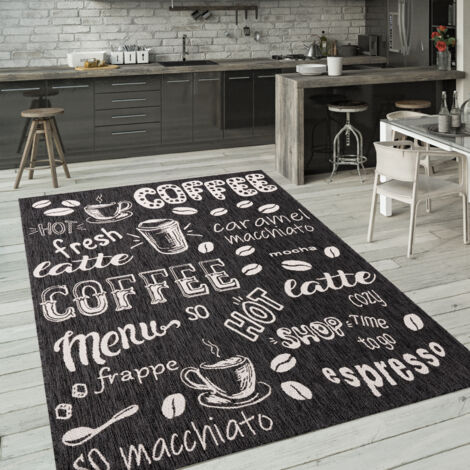 Paco Home Alfombra Interior Y Exterior Balcon Terraza Cocina Moderna Letra 60x100 cm, Antracita 3
