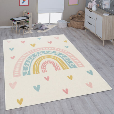 Paco Home Alfombra Infantil Habitación Infantil Niña Niño Varios Estampados Y Tamaños 160x220 cm, Crema 4
