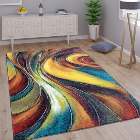 Paco Home Alfombra Salon De Habitacion Pelo Corto Boho Chic Moderna  Abstract 3D Flecos 160x230 cm