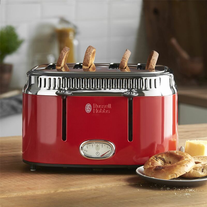 Grey Groove Toaster 2 Slice 26392 by Russell Hobbs