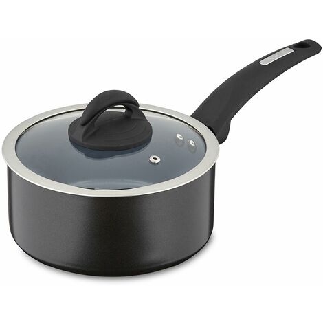 Tower T80357 Cerasure Saucepan with Non-Stick Coating, Suitable for all Hob Types, Graphite, 18 cm (1/5)