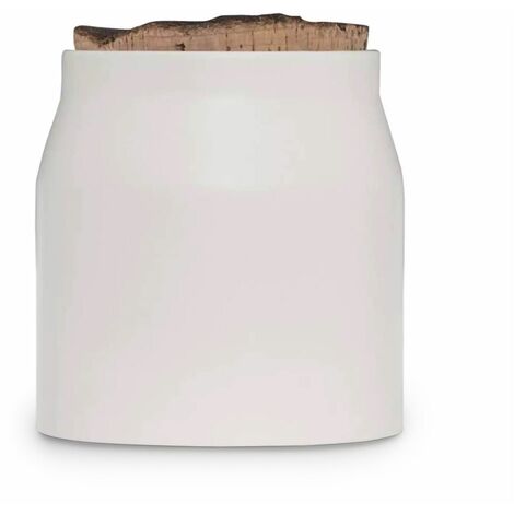 Tower NL826199 Natural Life Small Ceramic Storage Jar with Weathered Cork Lid crafted from Sustainable and Natural Materials, White (1/4)