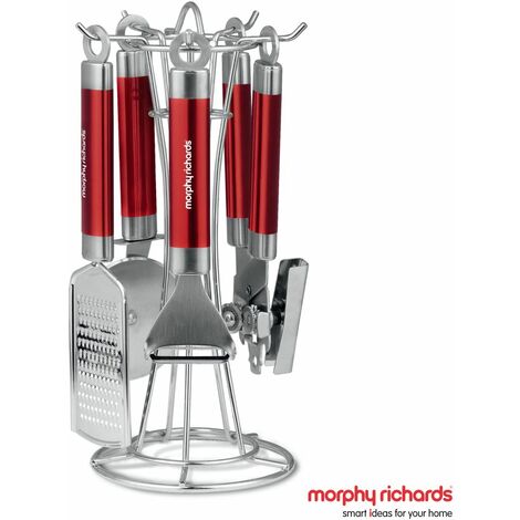 Morphy Richards 46811 Kitchen Utensils Set, Accents Range, Kitchen Gadget Set, Stainless Steel ...