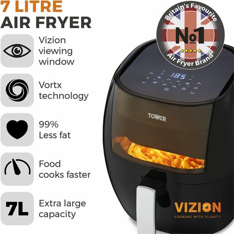 Tower, Vortx 4L Manual Air Fryer 1400W