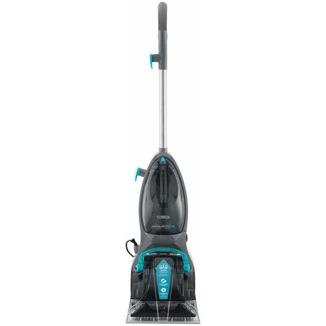 Tower T548002 TCW5 AQUAJETPLUS Carpet Washer with Allergen Removal and 250ml Cleaning Solution, Blue and Grey