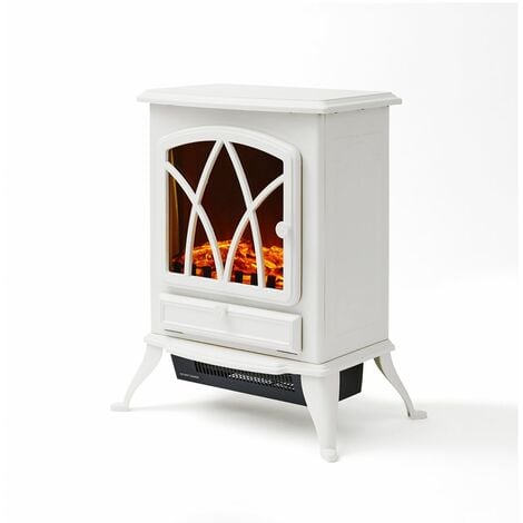 Warmlite WL46018W 2KW Electric Fireplace Heater, White