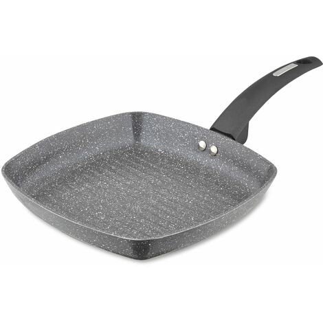 Tower T80336 Cerastone Induction Grill Pan, Non Stick Ceramic Coating, Easy to Clean, Dishwasher Safe, Graphite, 25 cm (1/5)