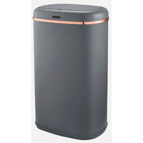 Tower T838010GRY Cavaletto Square Sensor Bin, 58L, Grey and Rose Gold