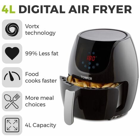 Tower Vortx T17024 Digital Air Fryer Oven with Rapid Air Circulation ...