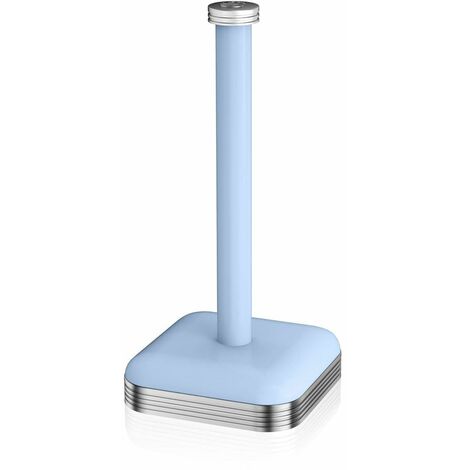 Swan SWKA1040BLN Retro Kitchen Roll Holder with Steel Weighted Base, Blue