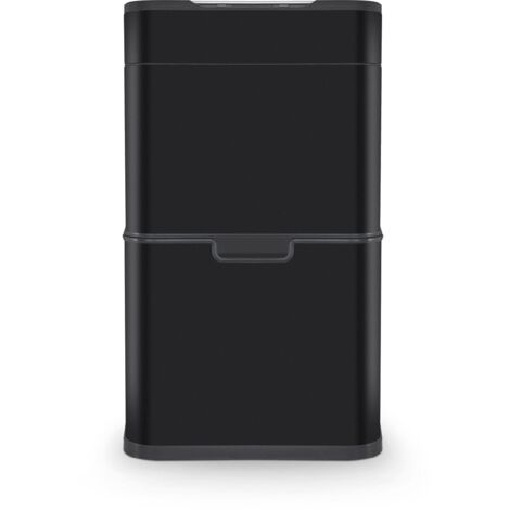 Tower Ozone Recycling Sensor Bin, 50L, Complete Recycling System, Hands Free Opening, Carbon Filter, Black T938021BLK (1/5)