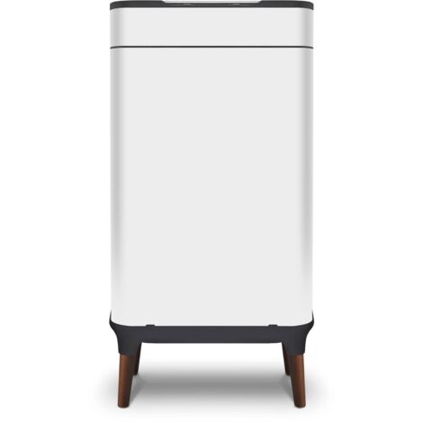 Tower Ozone Sensor Bin with Legs, Large 65L, Hands Free Opening, Carbon Filter, White T938022WHT