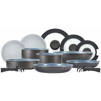 Tower Freedom T800200 13 Piece Cookware Set with Ceramic Coating, Stackable Design and Detachable Handles, Graphite, Aluminium
