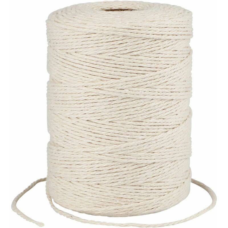 1 pelote 150 gr coton pour macramé ou tricot-crochet blanc