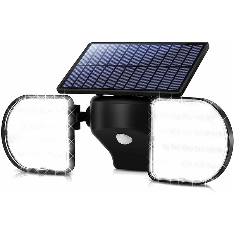 Lampe de sécurité à énergie solaire projecteur 56 LED Avec Détecteur de  mouvement extérieur 