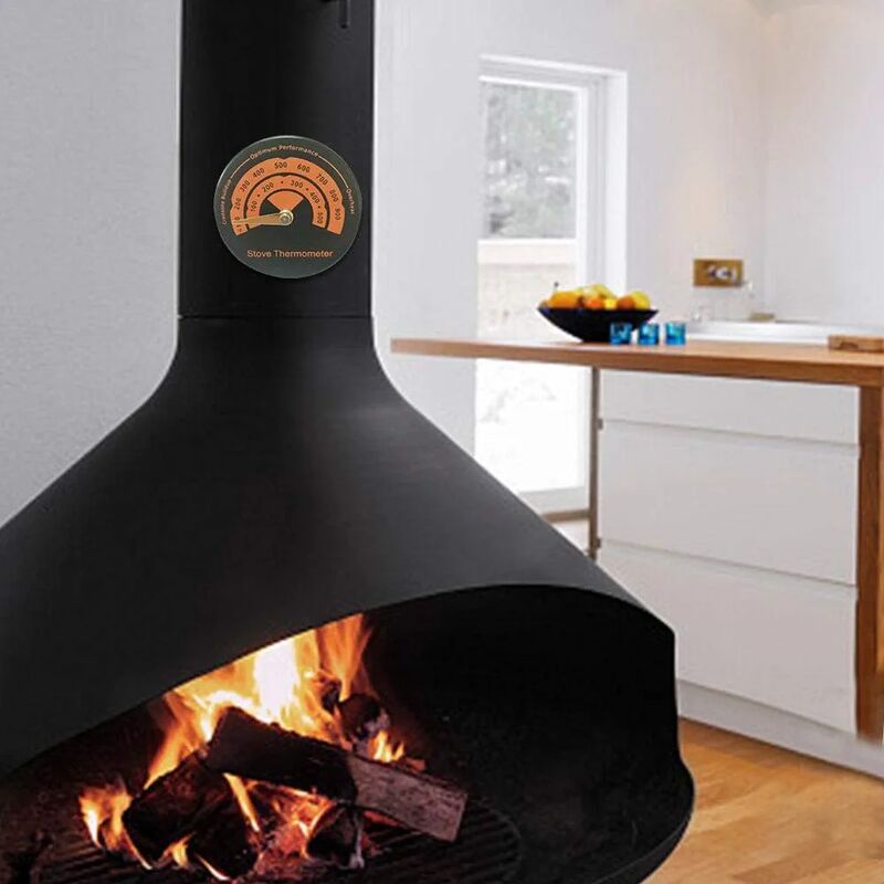 Acheter Jauge de température de chaleur de brûleur de conduit de cheminée  de tuyau de poêle à bois magnétique
