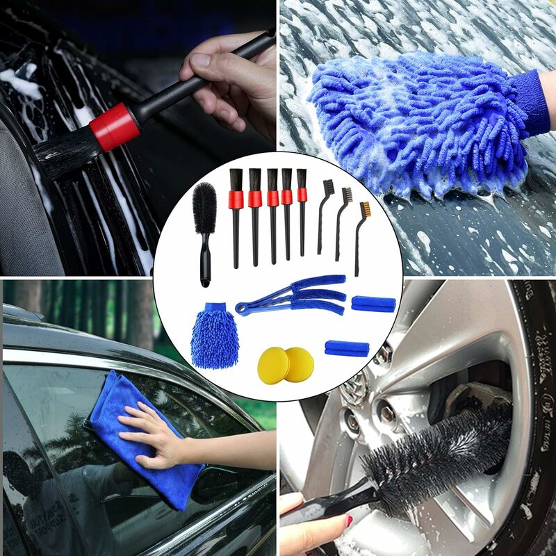 15PCS Brosse Jante Voiture,Brosse Pour Jantes Auto,Brosse