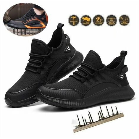 SROTER Chaussures de Sécurité pour Homme Femme, Standard S1 Embout Acier  Respirant Chaussures de Travail Légère Chantiers et Industrie Basket