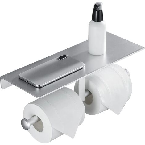 Porte Papier Toilettes Argent Support Papier Toilette sans Percage