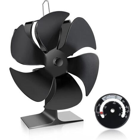 RHAFAYRE Mini ventilateur de poêle à bois 8 pales alimenté par la