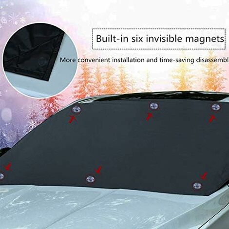 Pare-Brise Couverture de Voiture Imperméable Repliable avec Magnétiques  Protection pour Pare-Soleil Anti Givre Pare-Brise Avant pour Voiture SUV Anti  UV Pluie et Neige 178cm114 143cm