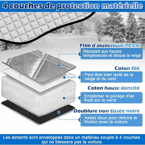 RHAFAYRE Protege Pare Brise Givre, Protection Pare Brise Hiver, Couverture  Pare Brise Voiture, 3 magnétique, Universelle pour Voiture Anti Givre,  Neige, Glace, Pluie et Soleil, Repliable, 199128cm