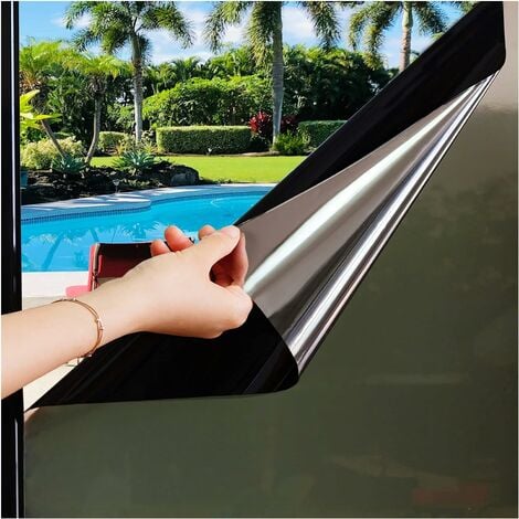 Film Miroir Fenêtre sans Tain 99% Anti-UV Anti Chaleur Anti-Regard Contrôle  d