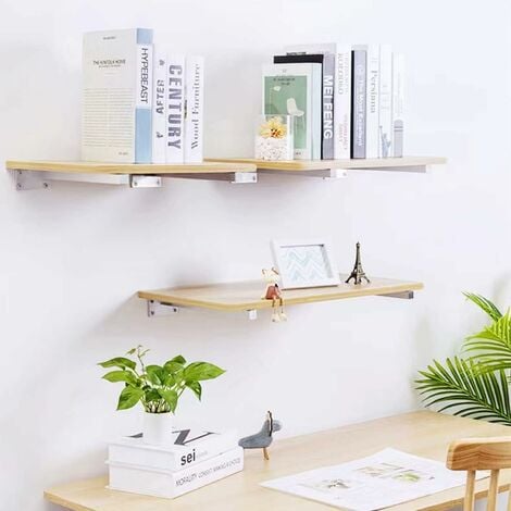 RHAFAYRE Supports Equerre Etagere 25 cm, 2 Pièces Equerre Industrielle Etagere  Murale Fixation Invisible Supports Vintage