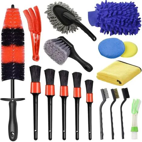 Kit d'outils de nettoyage de voiture, ensemble de détail de