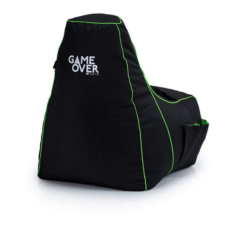 Game Over Pouf a sacco per giochi - Poltrona pouf con schienale